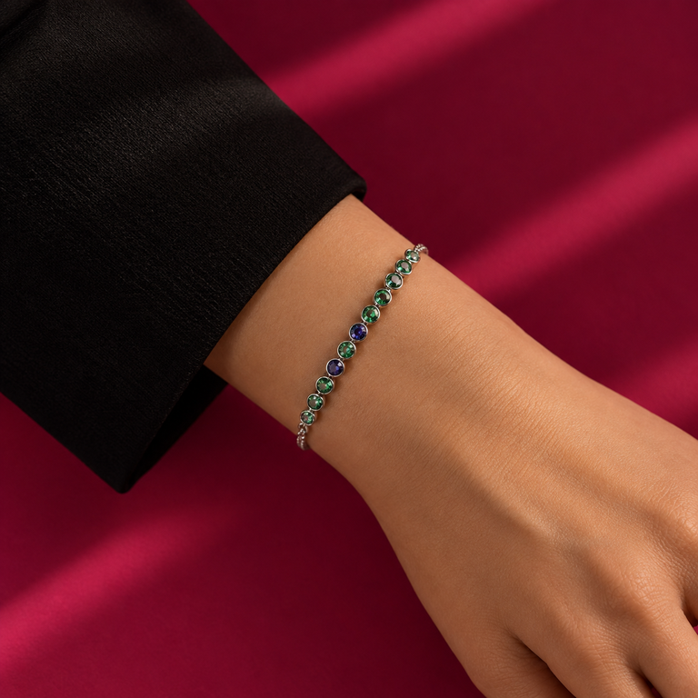 Emerald Aura Tennis Bracelet